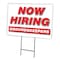 Signmission Now Hiring Groundskeepers Yard & Stake outdoor plastic coroplast window, C-1824-DS-GROUNDSKEEPERS C-1824-DS-GROUNDSKEEPERS - alternate 1